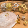 Wholesale Women's Jewelry Vintage Style Animal Pattern Stainless Steel Ring Bracelet Electroplated