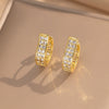 Wholesale Women's Joker Copper Zircon Earrings With Heart Shape Real Gold Electroplated Cold Style High Grade Sense Niche Design