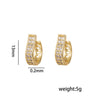 Wholesale Women's Joker Copper Zircon Earrings With Heart Shape Real Gold Electroplated Cold Style High Grade Sense Niche Design