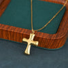 Wholesale Women's 18K Gold Electroplated Stainless Steel Geometric Cross Necklace Pendant