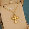Wholesale Women's 18K Gold Electroplated Stainless Steel Geometric Cross Necklace Pendant
