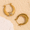 Wholesale Women's 18K Gold Electroplated Stainless Steel Geometric Earrings