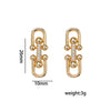 Wholesale Women's 18K Gold Electroplated Zircon Inlaid Horseshoe Buckle Pig Nose Pendant And Earrings Set Made Of Environmentally Friendly Copper Light Luxury Accessories
