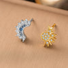 Wholesale Women's 18K Gold Geometric Celestial Sun And Moon Ring Set With Environmentally Friendly Electroplating