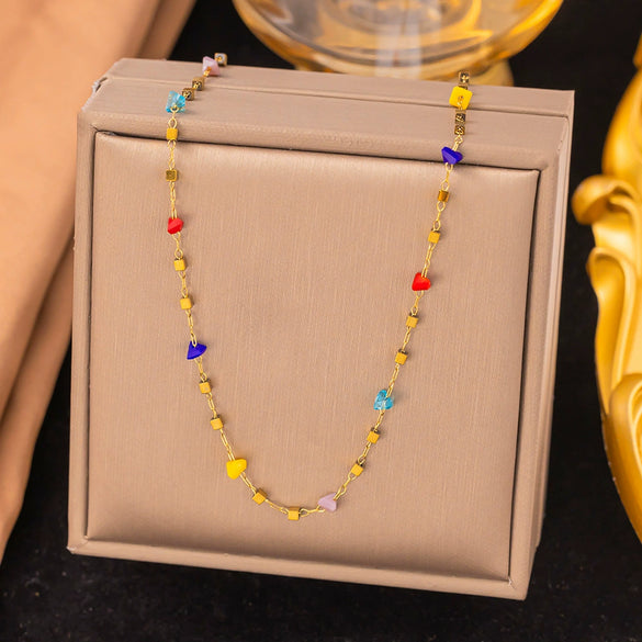 Wholesale Women's 18K Gold Geometric Irregular Chain Necklace With Real Gold Plating In The Furnace