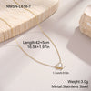 Wholesale Women's 18K Gold Plated Geometric Stainless Steel Heart Pendant Necklace