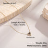 Wholesale Women's 18K Gold Plated Geometric Stainless Steel Heart Pendant Necklace