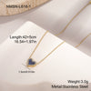 Wholesale Women's 18K Gold Plated Geometric Stainless Steel Heart Pendant Necklace