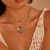 Wholesale Women's 18K Gold Plated Geometric Stainless Steel Heart Pendant Necklace