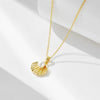 Wholesale Women's 14K Gold Plated S925 Sterling Silver Pearl Shell Diamond Design Cross Chain Clavicle Necklace