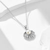 Wholesale Women's 14K Gold Plated S925 Sterling Silver Pearl Shell Diamond Design Cross Chain Clavicle Necklace