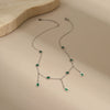 Wholesale Women's 18K Gold Plated Stainless Steel Geometric Drop Shape Tassel Necklace