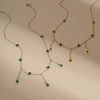 Wholesale Women's 18K Gold Plated Stainless Steel Geometric Drop Shape Tassel Necklace