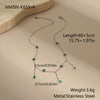 Wholesale Women's 18K Gold Plated Stainless Steel Geometric Drop Shape Tassel Necklace