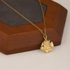 Wholesale Women's 18K Gold Plated Stainless Steel Geometric Minimalist Tropical Fish Pendant Cross Chain Necklace