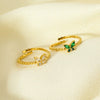 Wholesale Women's 18K Gold Plated Stainless Steel Ring With Inlaid Zircon And Butterfly Zodiac Pattern