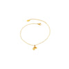 Wholesale Women's 18K Gold Plated Titanium Steel Geometric Lily Of The Valley Pendant Anklet Fashion Jewelry