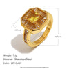 Wholesale Women's 18K Goldplated Geometric Stainless Steel Ring Light Luxury Jewelry