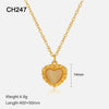 Wholesale Women's 14K Goldplated Heartshaped Pearl Clavicle Necklace Made Of Titanium Steel And Stainless Steel