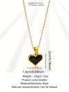 Wholesale Women's 18K Goldplated Light Luxury Heartshaped Stainless Steel Pendant Necklace