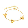 Wholesale Women's 18K Real Gold Plated Heartshaped Pendant Necklace With Tassel In Sporty Geometric Style