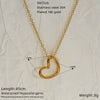 Wholesale Women's 18K Real Gold Plated Stainless Steel Heart Shape Snake Bone Chain Necklace