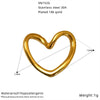 Wholesale Women's 18K Real Gold Plated Stainless Steel Heart Shape Snake Bone Chain Necklace