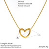 Wholesale Women's 18K Real Gold Plated Stainless Steel Heart Shape Snake Bone Chain Necklace