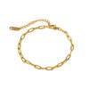 Wholesale Women's 18K Real Gold Plated Titanium Steel Stainless Steel Geometric Cross Pattern Necklace Bracelet With Sweet And Cool Style