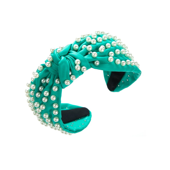 Wholesale Women's Leather Beaded Headband Simple And Stylish Hair Accessory