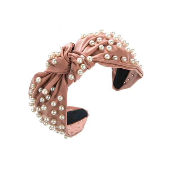 Wholesale Women's Leather Beaded Headband Simple And Stylish Hair Accessory