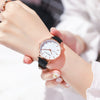 Wholesale Women's Leisure Quartz Watch With Metal Case Imitation Leather Strap And Round Dial