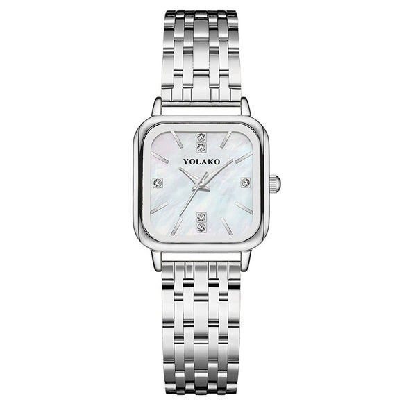 Wholesale Women's Leisure Style Round Alloy Case Stainless Steel Band Watch