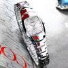 Wholesale Women's Leisure Tungsten Steel Color Round Dial Steel Strap Waterproof Watch