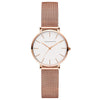 Wholesale Women's Leisure Watch With Round Dial Alloy Case Stainless Steel Strap And Buckle Mineral Reinforced Glass Mirror Japanese Movement Waterproof