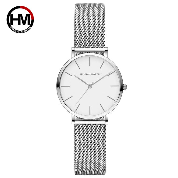 Wholesale Women's Leisure Watch With Round Dial Alloy Case Stainless Steel Strap And Buckle Mineral Reinforced Glass Mirror Japanese Movement Waterproof