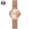 Wholesale Women's Leisure Watch With Round Dial Alloy Case Stainless Steel Strap And Buckle Mineral Reinforced Glass Mirror Japanese Movement Waterproof