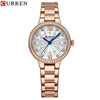 Wholesale Women's Leisure Waterproof Quartz Watch With Round Dial Stainless Steel Strap And Alloy Case