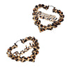 Wholesale Women's Leopard Print Geometric Heartshaped Alloy Electroplated Earrings