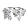Wholesale Women's Letter Love Zircon Inlay 925 Sterling Silver Opening Adjustable Ring And Bracelet With Electroplating