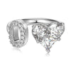 Wholesale Women's Letter Love Zircon Inlay 925 Sterling Silver Opening Adjustable Ring And Bracelet With Electroplating