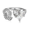 Wholesale Women's Letter Love Zircon Inlay 925 Sterling Silver Opening Adjustable Ring And Bracelet With Electroplating