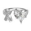 Wholesale Women's Letter Love Zircon Inlay 925 Sterling Silver Opening Adjustable Ring And Bracelet With Electroplating