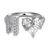 Wholesale Women's Letter Love Zircon Inlay 925 Sterling Silver Opening Adjustable Ring And Bracelet With Electroplating