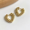 Wholesale Women's Light Luxury Alloy Heart Twist Love Earrings With Gold Plating Electroplating