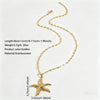 Wholesale Women's Light Luxury Animal Shaped Stainless Steel Electroplated Corn Chain Pendant Necklace With Starfish And Conch