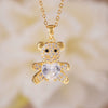 Wholesale Women's Light Luxury Animal Zodiac Copper Titanium Steel Necklace With Mixed Gemstone Setting And Electroplating