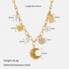 Wholesale Women's Light Luxury Animal Zodiac 18K Real Gold Plated Stainless Steel Necklace With Shell Starfish Pendant