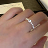 Wholesale Women's Light Luxury Beaded Ring Made Of Freshwater Pearl With Handmade Design And Small Square Shape