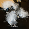Wholesale Women's Light Luxury Bow Feather Handmade Ear Bone Clip Earrings